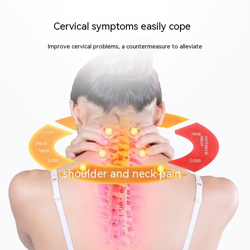 Masajeador Cervical Inteligente EMS con Calor- Alivio Inmediato del Dolor y Relajación Total