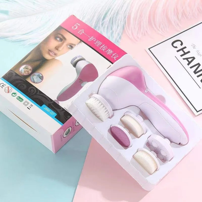 Cepillo eléctrico Facial 5 en 1 - Limpieza profunda y Spa en casa