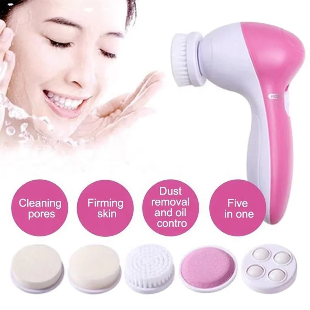 Cepillo eléctrico Facial 5 en 1 - Limpieza profunda y Spa en casa