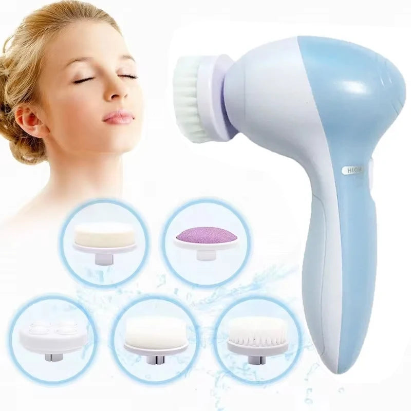 Cepillo eléctrico Facial 5 en 1 - Limpieza profunda y Spa en casa