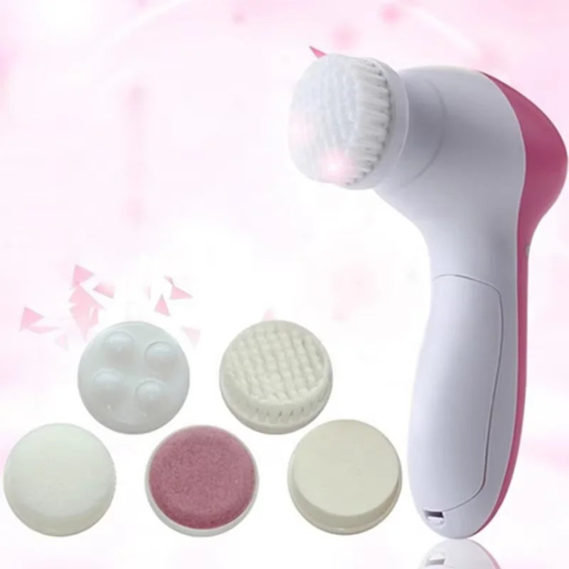 Cepillo eléctrico Facial 5 en 1 - Limpieza profunda y Spa en casa