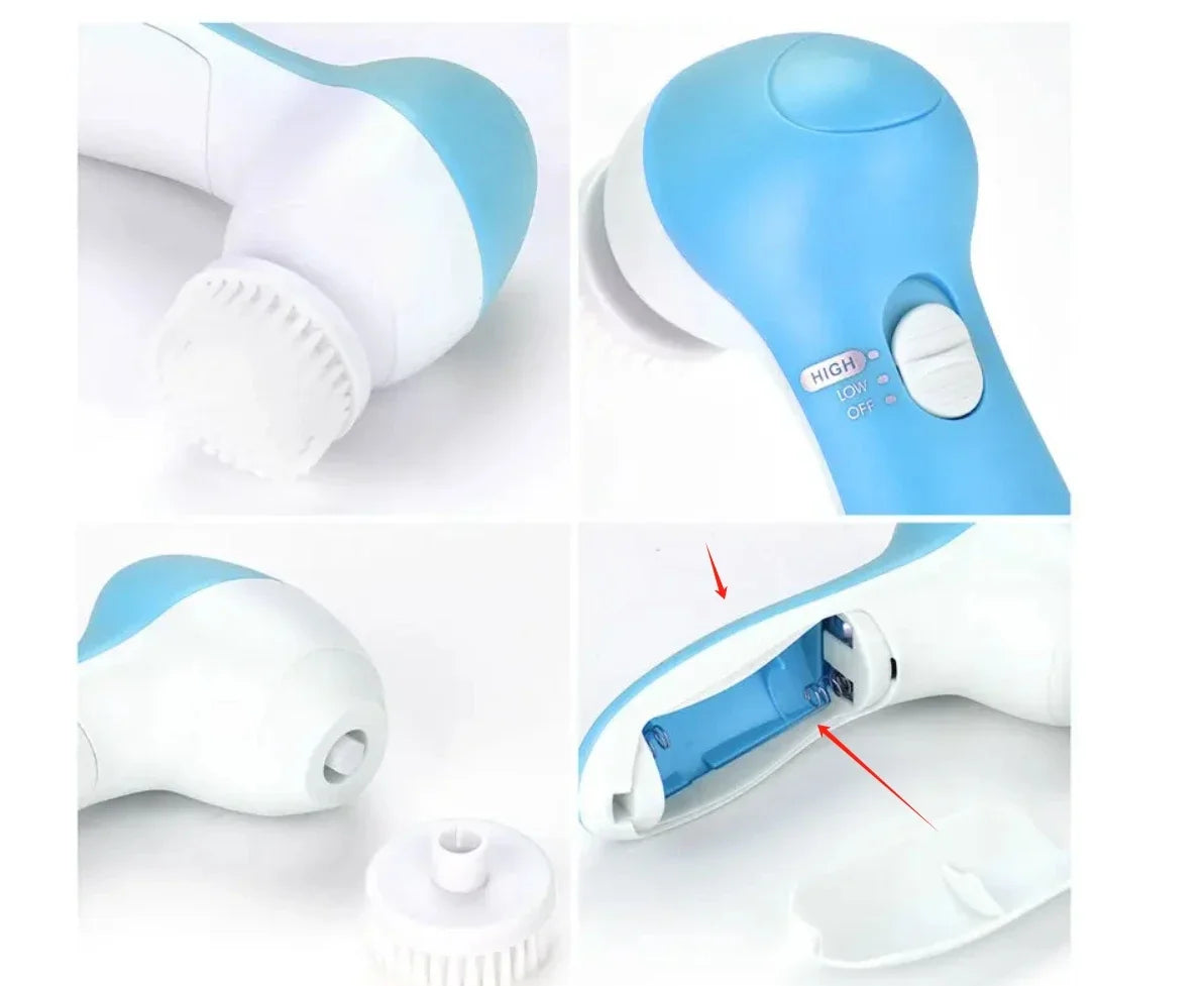 Cepillo eléctrico Facial 5 en 1 - Limpieza profunda y Spa en casa